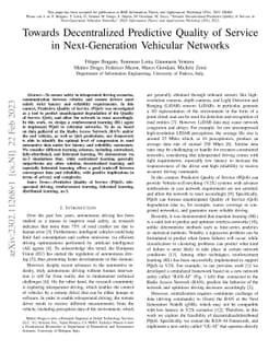Towards Decentralized Predictive Quality of Service in Next-Generation
  Vehicular Networks