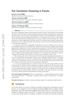 Fair Correlation Clustering in Forests
