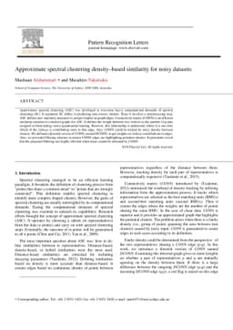 Approximate spectral clustering density-based similarity for noisy
  datasets