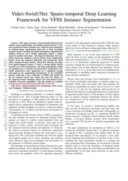 Video-SwinUNet: Spatio-temporal Deep Learning Framework for VFSS
  Instance Segmentation