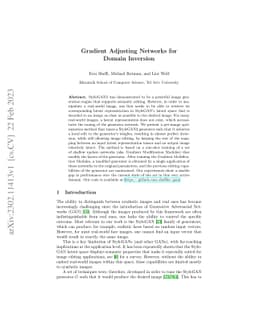 Gradient Adjusting Networks for Domain Inversion