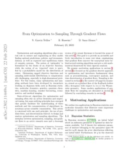 From Optimization to Sampling Through Gradient Flows