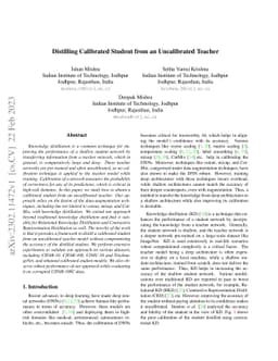 Distilling Calibrated Student from an Uncalibrated Teacher