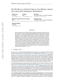 Do We Really Need Complicated Model Architectures For Temporal Networks?