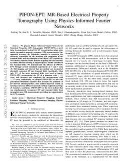 PIFON-EPT: MR-Based Electrical Property Tomography Using
  Physics-Informed Fourier Networks