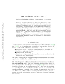 The Geometry of Mixability