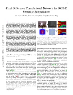 Pixel Difference Convolutional Network for RGB-D Semantic Segmentation