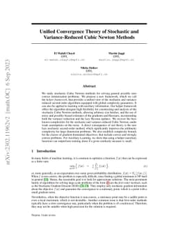 Unified Convergence Theory of Stochastic and Variance-Reduced Cubic
  Newton Methods