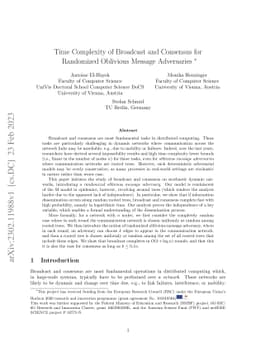 Time Complexity of Broadcast and Consensus for Randomized Oblivious
  Message Adversaries
