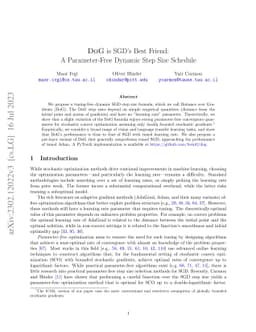 DoG is SGD's Best Friend: A Parameter-Free Dynamic Step Size Schedule