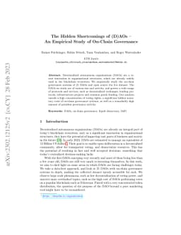 The Hidden Shortcomings of (D)AOs -- An Empirical Study of On-Chain
  Governance