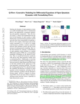 Q-Flow: Generative Modeling for Differential Equations of Open Quantum
  Dynamics with Normalizing Flows