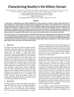 Characterizing Novelty in the Military Domain