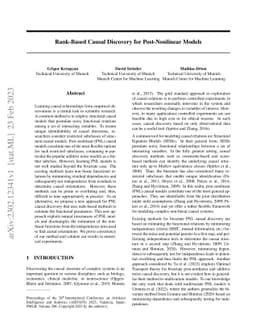 Rank-Based Causal Discovery for Post-Nonlinear Models