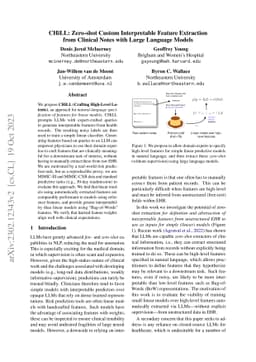 CHiLL: Zero-shot Custom Interpretable Feature Extraction from Clinical
  Notes with Large Language Models
