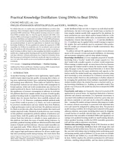 Practical Knowledge Distillation: Using DNNs to Beat DNNs