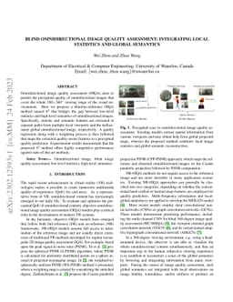 Blind Omnidirectional Image Quality Assessment: Integrating Local
  Statistics and Global Semantics
