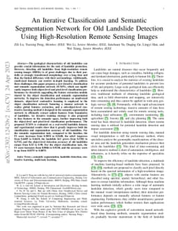 An Iterative Classification and Semantic Segmentation Network for Old
  Landslide Detection Using High-Resolution Remote Sensing Images