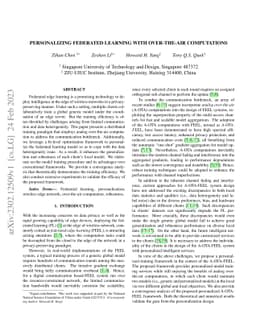 Personalizing Federated Learning with Over-the-Air Computations