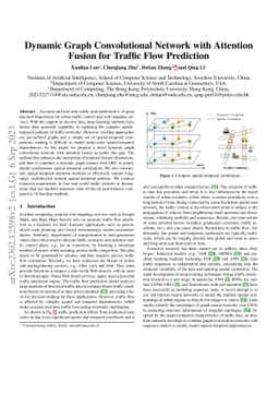 Dynamic Graph Convolutional Network with Attention Fusion for Traffic
  Flow Prediction