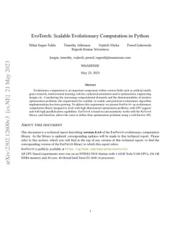 EvoTorch: Scalable Evolutionary Computation in Python