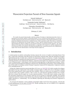 Wasserstein Projection Pursuit of Non-Gaussian Signals
