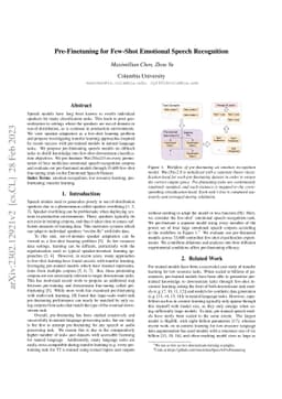 Pre-Finetuning for Few-Shot Emotional Speech Recognition