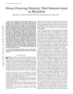 Privacy-Preserving Electricity Theft Detection based on Blockchain