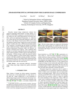 JND-Based Perceptual Optimization For Learned Image Compression