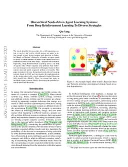 Hierarchical Needs-driven Agent Learning Systems: From Deep
  Reinforcement Learning To Diverse Strategies