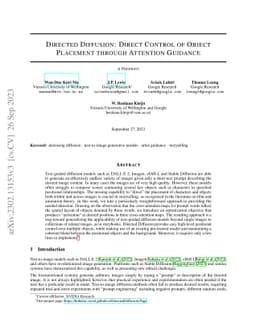 Directed Diffusion: Direct Control of Object Placement through Attention
  Guidance