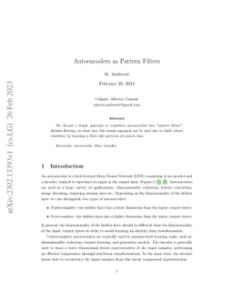 Autoencoders as Pattern Filters