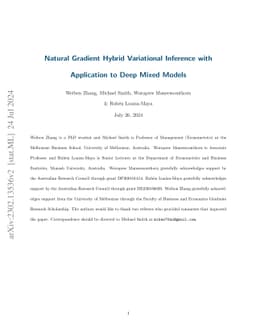 Natural Gradient Hybrid Variational Inference with Application to Deep
  Mixed Models