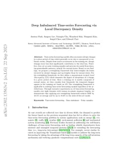 Deep Imbalanced Time-series Forecasting via Local Discrepancy Density