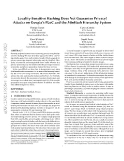 Locality-Sensitive Hashing Does Not Guarantee Privacy! Attacks on
  Google's FLoC and the MinHash Hierarchy System