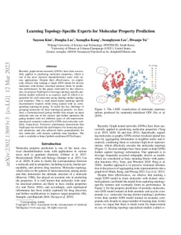 Learning Topology-Specific Experts for Molecular Property Prediction
