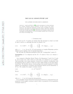 The Local Ledoit-Peche Law