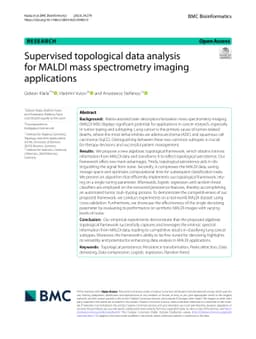 Supervised topological data analysis for MALDI mass spectrometry imaging
  applications