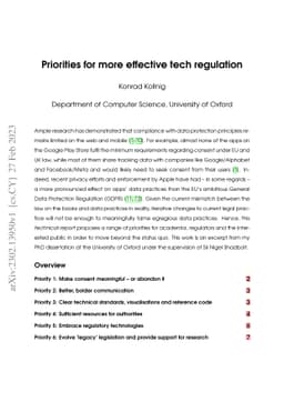 Priorities for more effective tech regulation