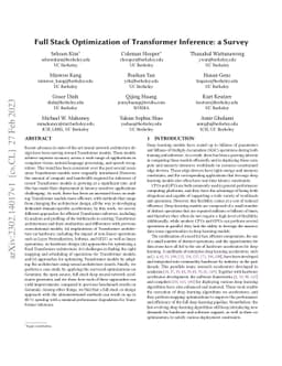 Full Stack Optimization of Transformer Inference: a Survey