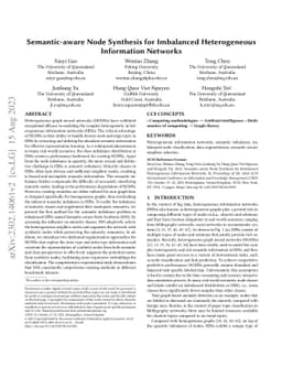 Semantic-aware Node Synthesis for Imbalanced Heterogeneous Information
  Networks