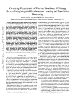 Combating Uncertainties in Wind and Distributed PV Energy Sources Using
  Integrated Reinforcement Learning and Time-Series Forecasting