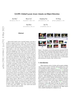 GLOW: Global Layout Aware Attacks on Object Detection