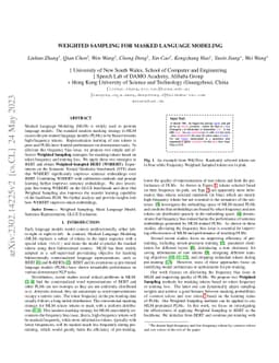 Weighted Sampling for Masked Language Modeling