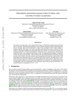 Gradient-Boosted Based Structured and Unstructured Learning