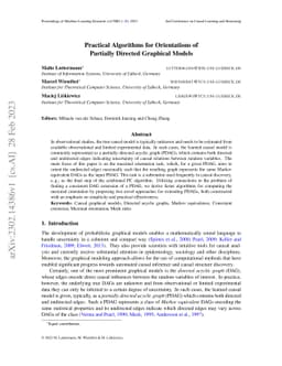 Practical Algorithms for Orientations of Partially Directed Graphical
  Models