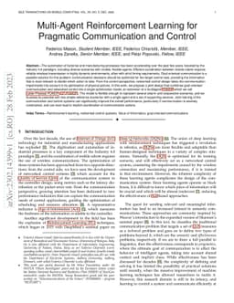 Multi-Agent Reinforcement Learning for Pragmatic Communication and
  Control