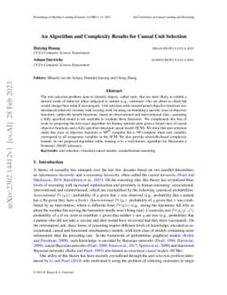 An Algorithm and Complexity Results for Causal Unit Selection