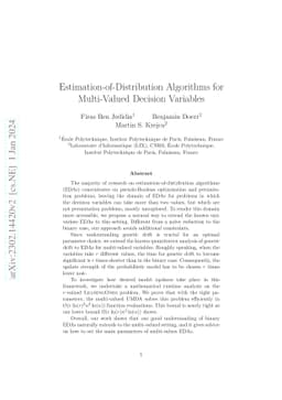 Estimation-of-Distribution Algorithms for Multi-Valued Decision
  Variables