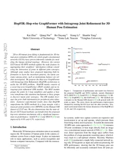 HopFIR: Hop-wise GraphFormer with Intragroup Joint Refinement for 3D
  Human Pose Estimation